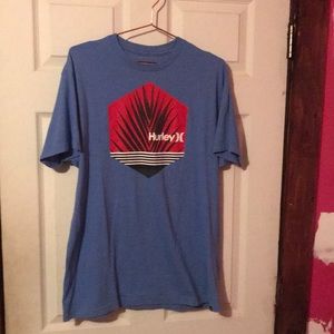 Hurley Light Blue Graphic T-Shirt Mens Large L